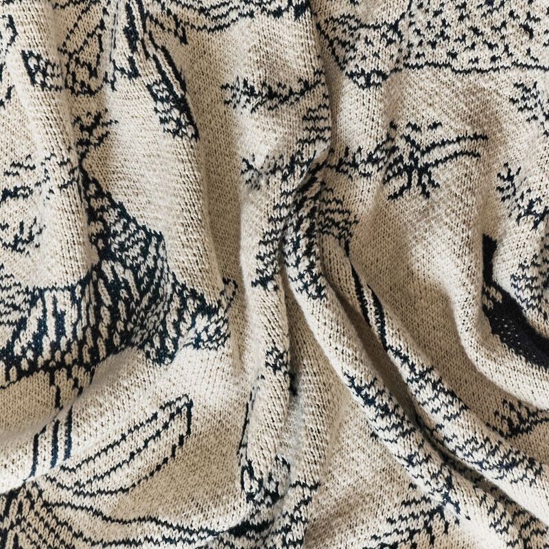 Плед Savanna, белый с синим арт.18795.40