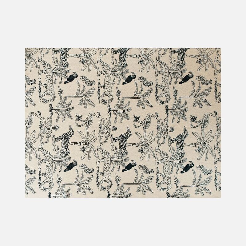 Плед Savanna, белый с синим арт.18795.40