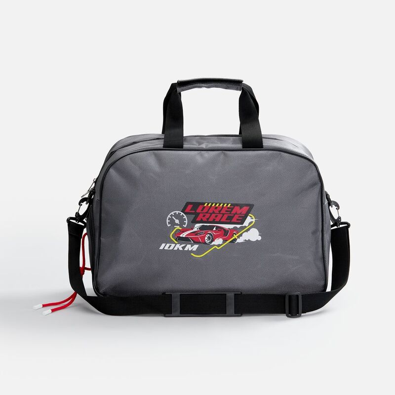 Спортивная сумка Atlantes, серая с черным арт.18645.10