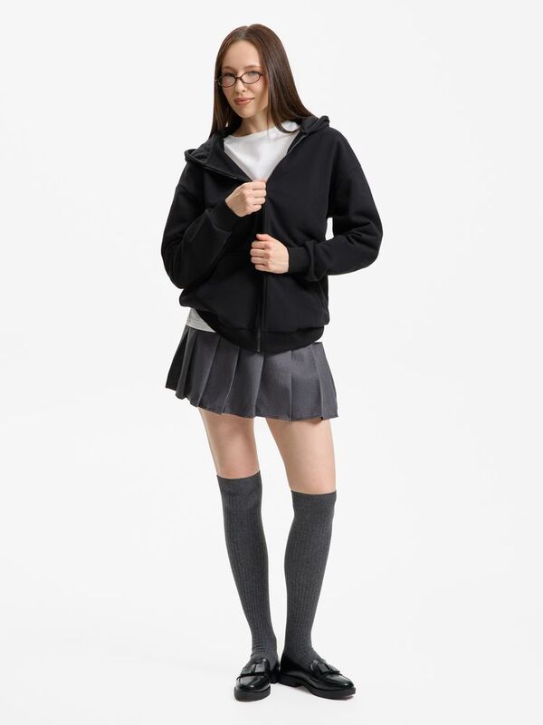 Толстовка унисекс оверсайз Sartoro, черная арт.19555.30