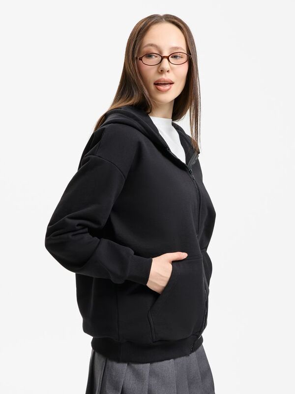 Толстовка унисекс оверсайз Sartoro, черная арт.19555.30