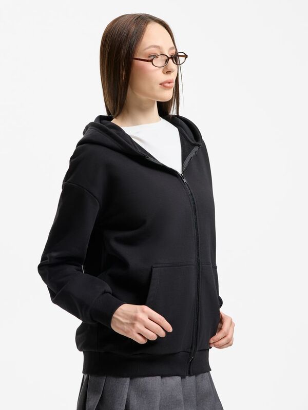 Толстовка унисекс оверсайз Sartoro, черная арт.19555.30