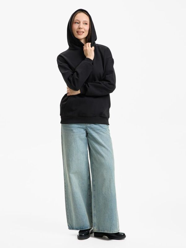 Худи унисекс оверсайз Daylero, черное арт.19556.30