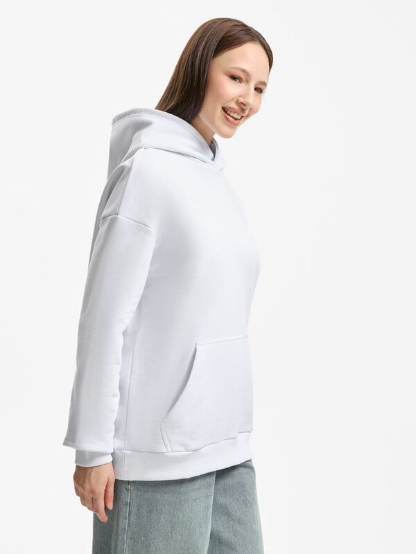 Худи унисекс оверсайз Daylero, белое арт.19556.60