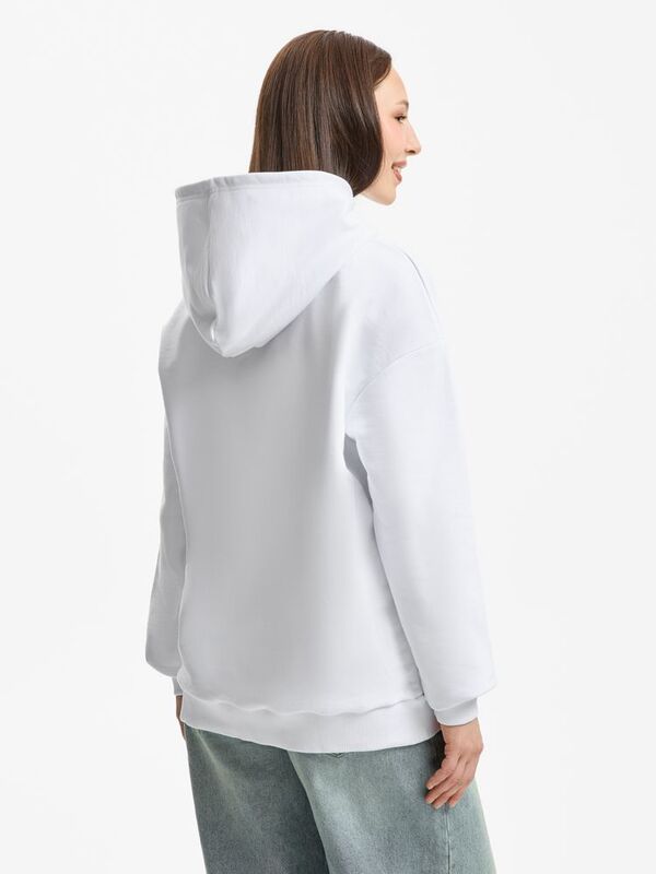 Худи унисекс оверсайз Daylero, белое арт.19556.60