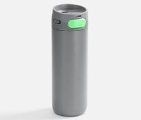 Термостакан X1 с цветной кнопкой, серый с зеленым арт.19941.18