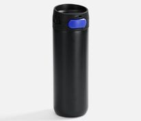 Термостакан X1 с цветной кнопкой, черный с синим арт.19941.34