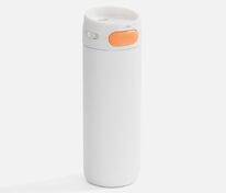 Термостакан X1 с цветной кнопкой, белый с оранжевым арт.19941.62