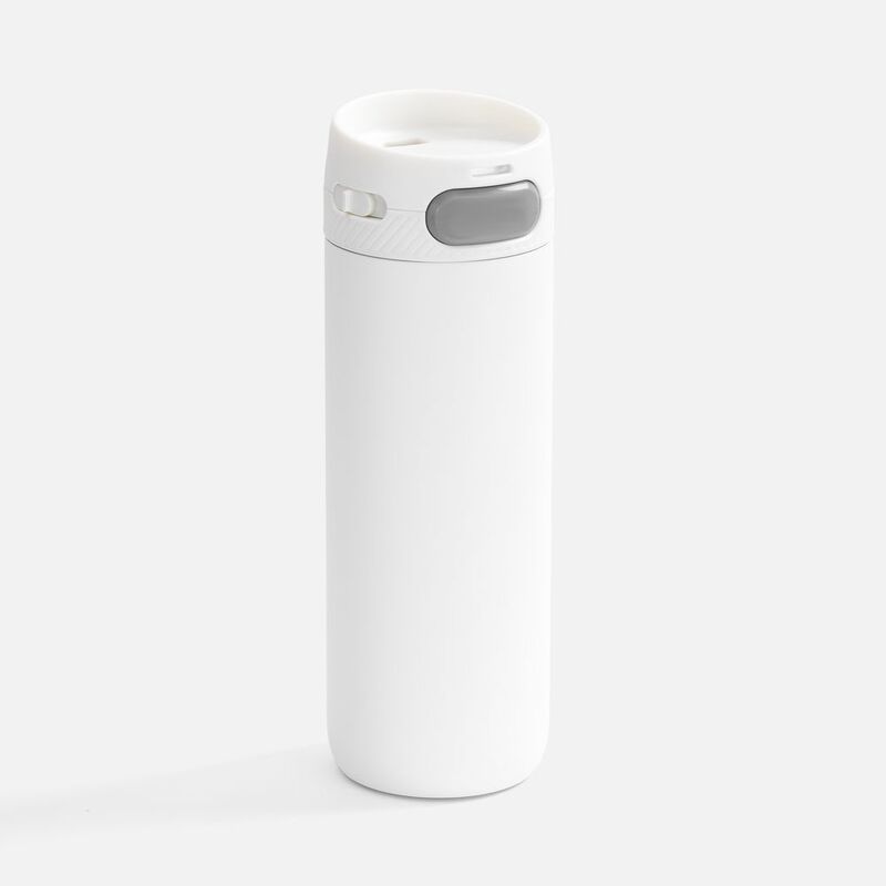 Термостакан X1 с цветной кнопкой, белый с серым арт.19941.66