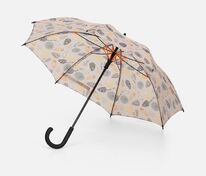 Зонт-трость Undercolor с полной запечаткой на заказ, с оранжевыми спицами арт.21804.20