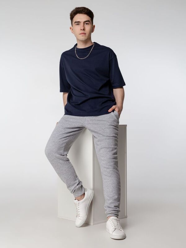 Футболка оверсайз мужская Boxy Men, синяя (джинс) арт.03806244