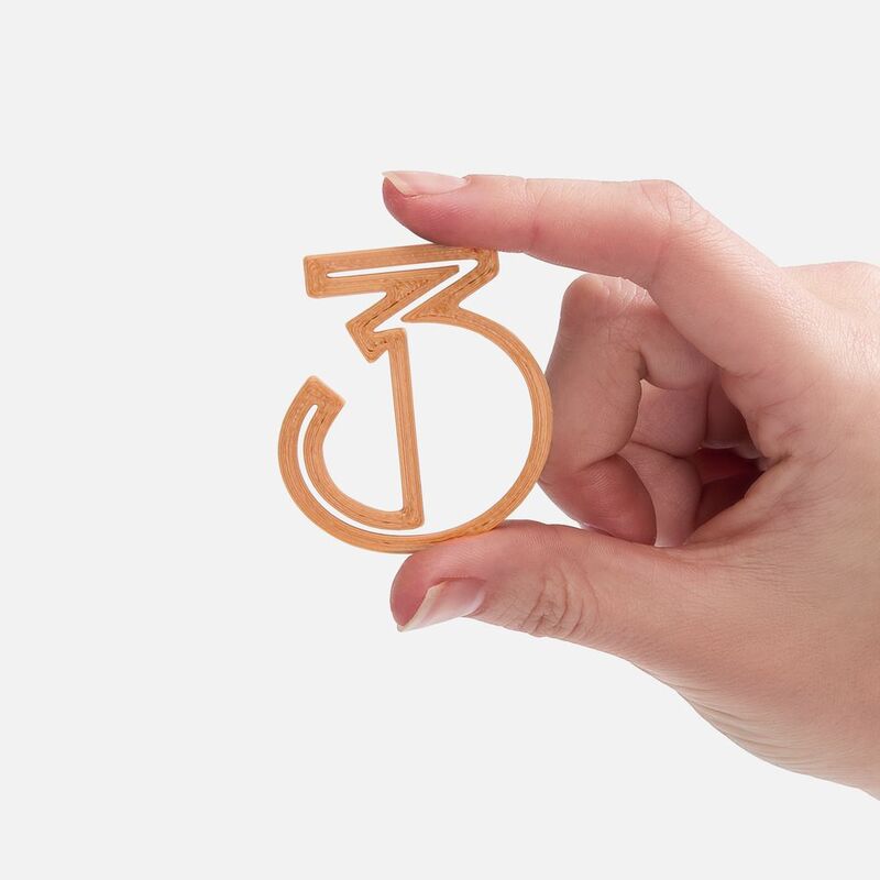 Подвеска Symbol, 3D-печать на заказ, цифра 3 арт.19968.03