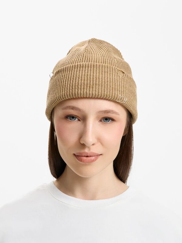 Шапка Ribelle, коричнево-бежевый меланж арт.19066.67