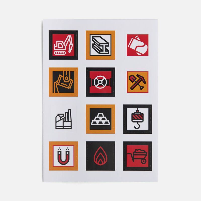 Стикерпак бумажный Industry, металлургия арт.19942.08