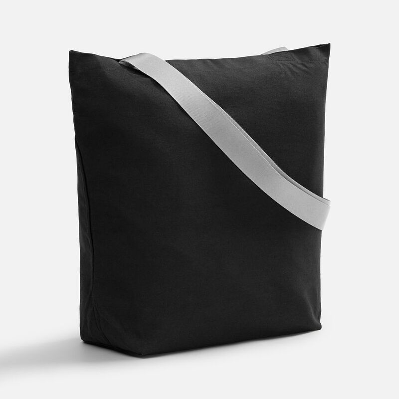 Шопер B5, черный с широкими серыми ручками арт.19267.10
