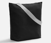 Шопер B5, черный с широкими серыми ручками арт.19267.10