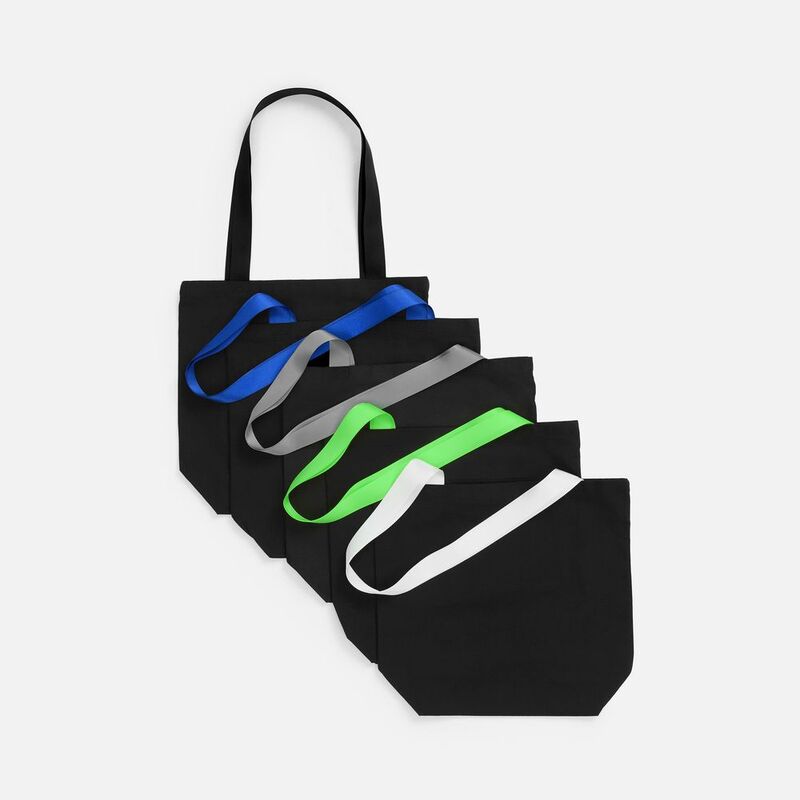 Шопер B5, черный с широкими желтыми ручками арт.19267.89