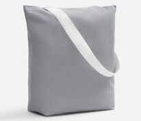 Шопер B5, серый с широкими белыми ручками арт.19268.60