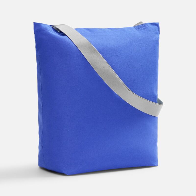 Шопер B5, синий с широкими серыми ручками арт.19269.10