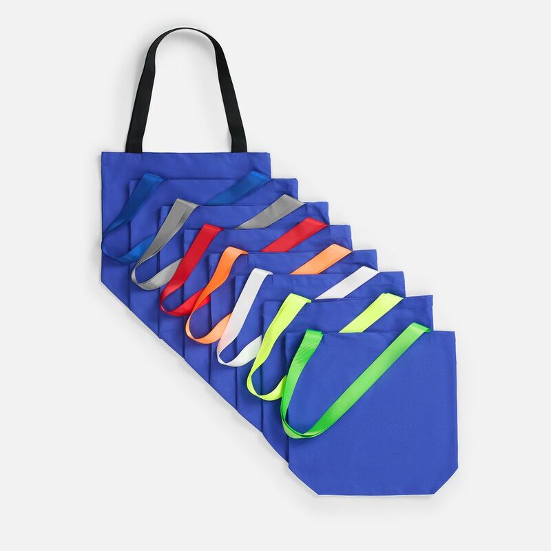 Шопер B5, синий с широкими серыми ручками арт.19269.10