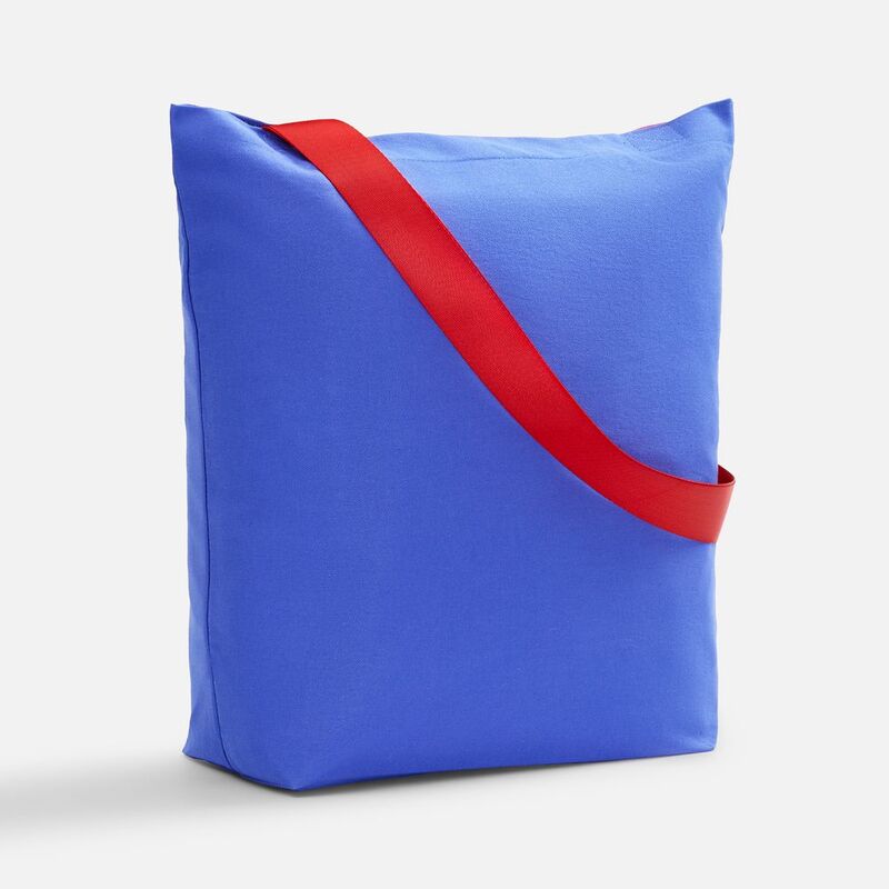 Шопер B5, синий с широкими красными ручками арт.19269.50