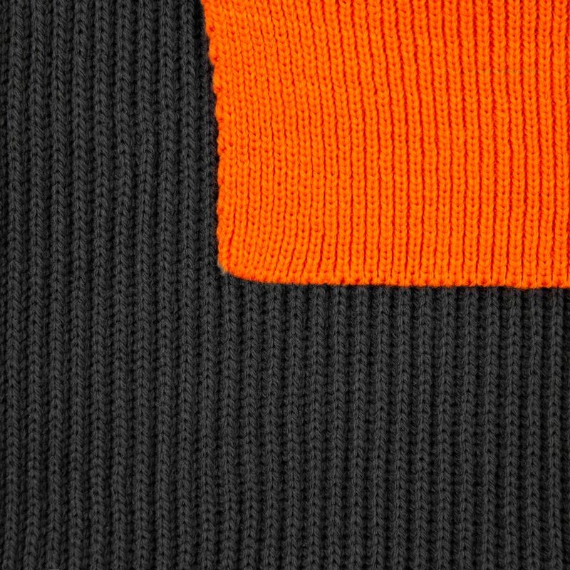 Шарф Snappy, темно-серый (антрацит) с оранжевым арт.76262.28